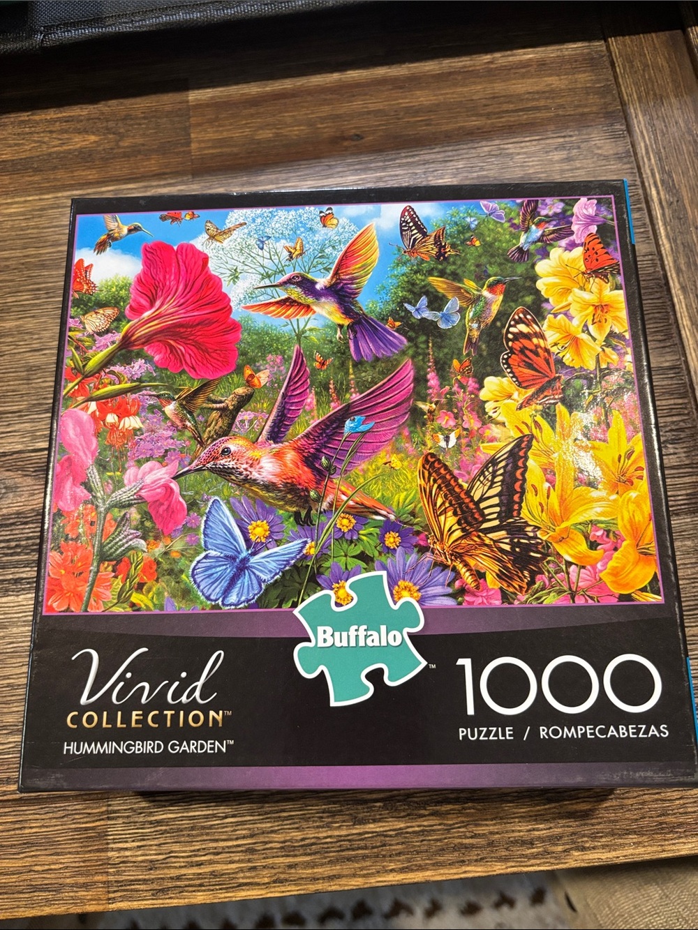 Buffalo David Bitton Hummingbird Garden Puzzle - Bright Multicolor